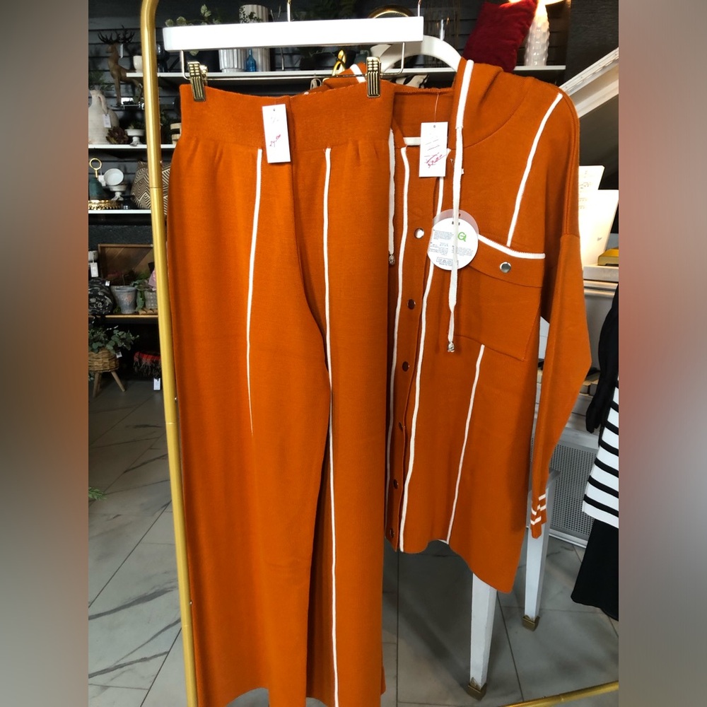 Orange Women's Pants & Jumpsuit Set